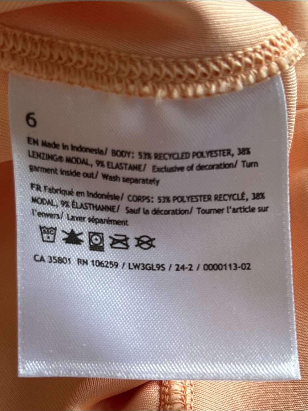 Lululemon Athletica Scuba crewneck sweatshirt, light orange, women’s size 6. EUC - Picture 3 of 5
